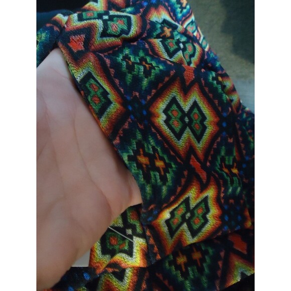 Lularoe Madison Skirt With Pockets Bold Multicolored Geometric Print Size L New - Picture 3 of 8